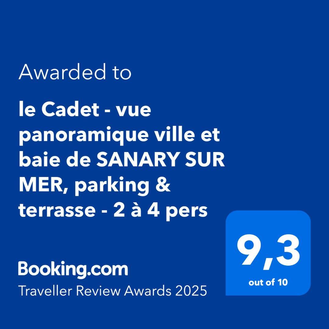 Le Cadet - Vue Panoramique Ville Et Baie De Sanary Sur Mer, Parking & Terrasse - 2 A 4 Pers Exterior photo